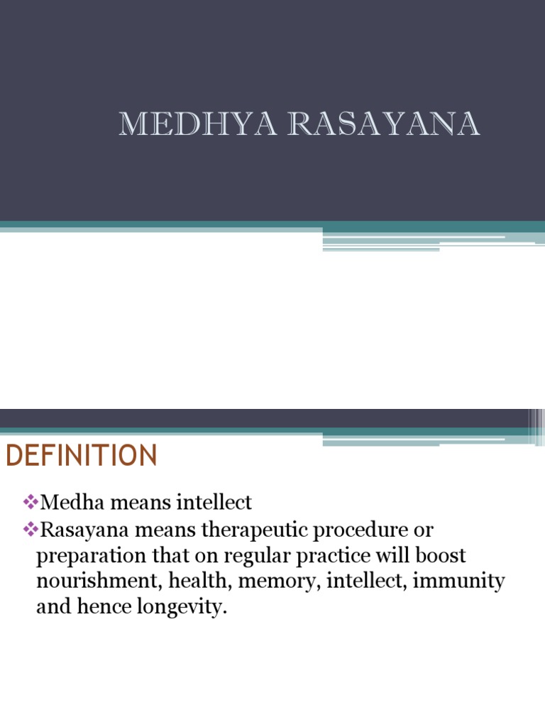 Medhya Rasayana: Enhancing Intellect | PDF | Herbalism | Antioxidant