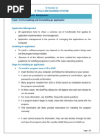 Chapter: 3.8 Application Management Topic: 3.8.1A Installing and Uninstalling An Application