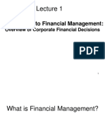 Introduction to Financial Management:: Overview of Сorporate Financial Decisions