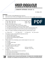 Du Chemistry Entrace Questions For PG 2016 Paper