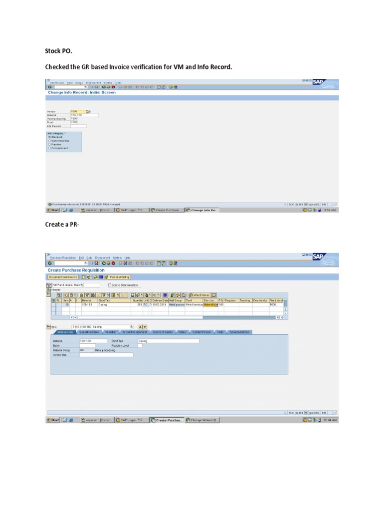Checked The GR Based Invoice Verification For VM and Info Record PDF