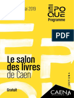 Programme Du Salon Du Livre de Caen 2019, Époque
