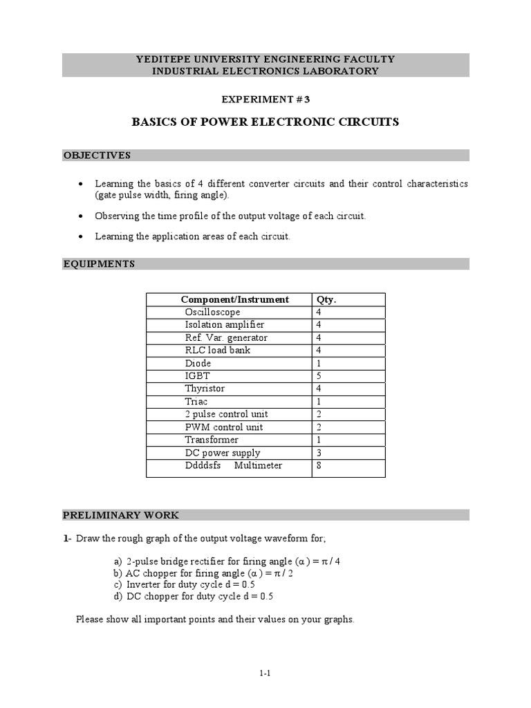 Power Electronic Circuit Basics | PDF | Power Inverter | Rectifier