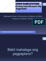 Ang Mga Layuning Pampagtuturo Reports On