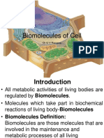 Biomolecules of Cell: DR G V Ramana