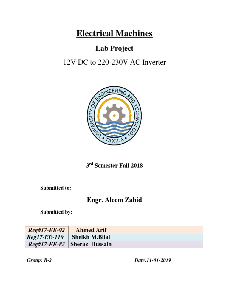 12V DC to 220V AC Inverter Design | PDF | Power Inverter | Direct Current