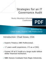 Rocky Mountain Information Security Conference - May 2012: Presented By: Chad Stowe, Experis SME Professional