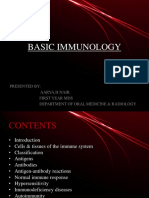 Basic Immunology: Presented By: Aarya.H.Nair First Year Mds Department of Oral Medicine & Radiology