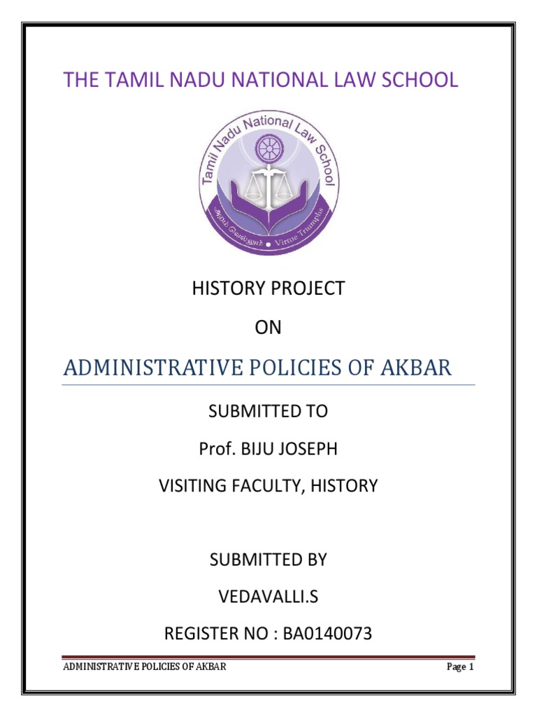 Administrative Policies of Akbar PDF