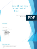 Applications of Cast Iron Types in Mechanical Field