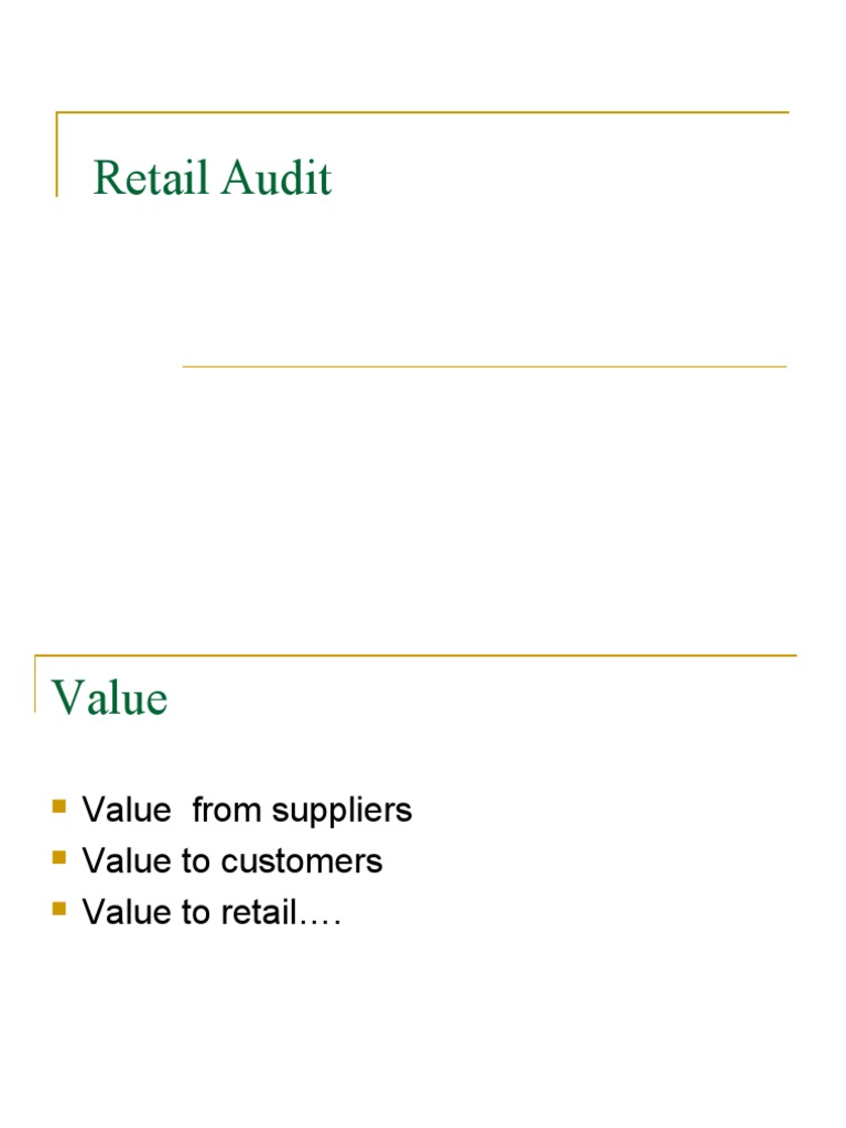 Retail Audit