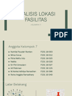 Analisis Lokasi Fasilitas