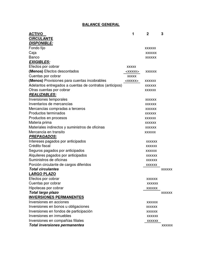 (Formato) Balance General y Estado de Resultado | Descargar gratis PDF ...