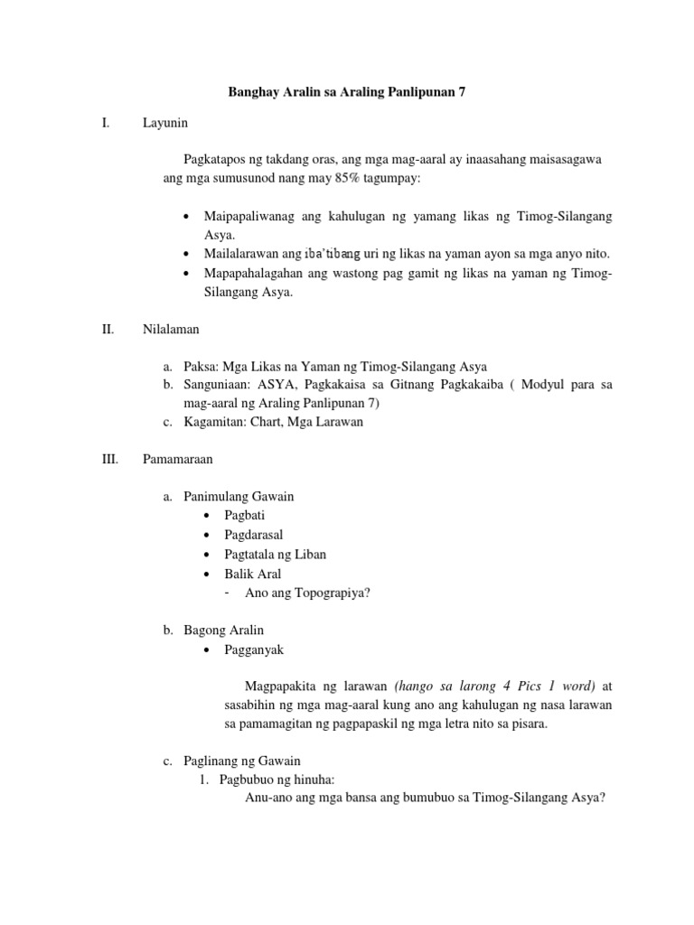 Lesson Plan for Araling Panlipunan Grade 7.docx