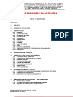 Plan de seguridad y salud para mejoramiento de jirones en Catac, Ancash