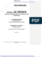 Solutions Manual For Digital Design 5th Edition by Mano PDF