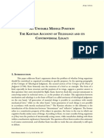 An Unstable Middle Position The Kantian PDF