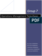 Operations Management Term Paper: Group 7