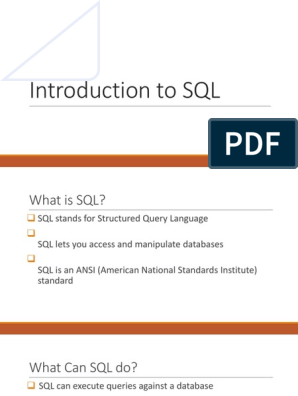 Introduction to sql mastering the relational database language pdf