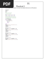 Practical 1: # 2D Linear Convolution, Circular Convolution Between Two 2D Matrices