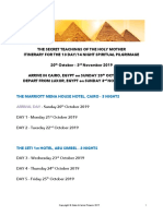 13 DaySecret Teachings of Holy MotherEgypt20Oct3Nov2019Info