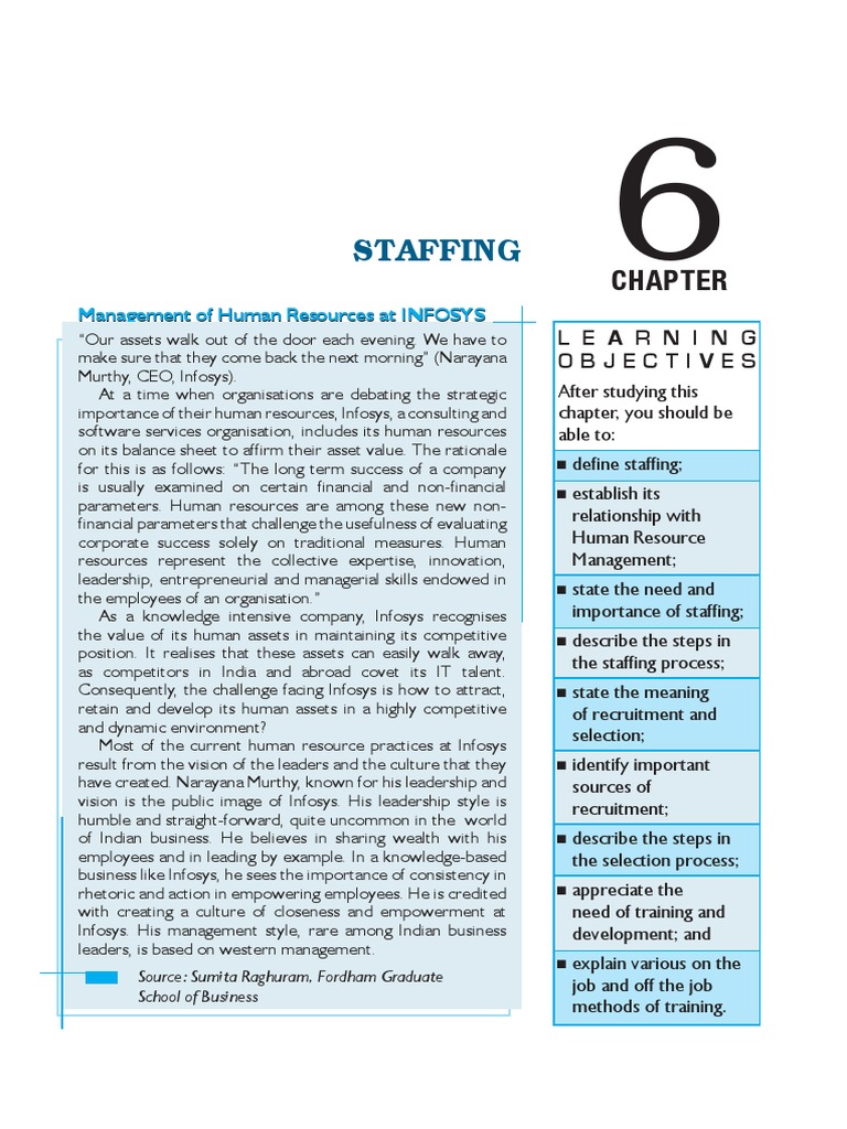 Staffing Management at Infosys | PDF | Human Resources | Recruitment