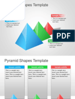 Pyramid shape template for text