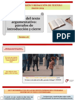 N01I 2A -Parrafos de Introduccion y Cierre - Marzo 2019