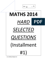 MATHS 2014 HARD SELECTED QUESTIONS (Installment #1