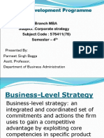 Faculty Development Programme: Branch MBA Subject:Corporate Strategy Subject Code: 576411 (76) Semester - 4