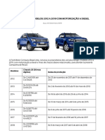 Ford Ranger Modelos 2012 A 2019 Com Motorização A Diesel