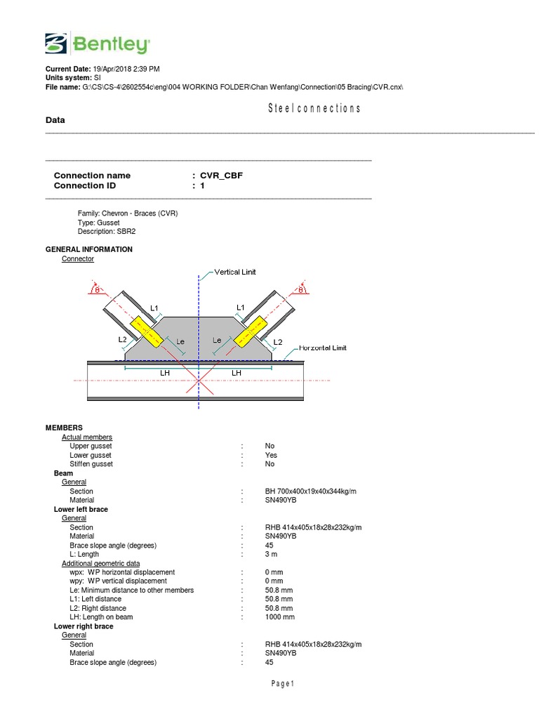 Steel Bracing Connection Design Data | PDF | Buckling | Screw