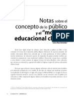 Notas Sobre El Concepto de Lo Público y El Modelo Educacional Chileno (Carlos Ruiz Schneider)