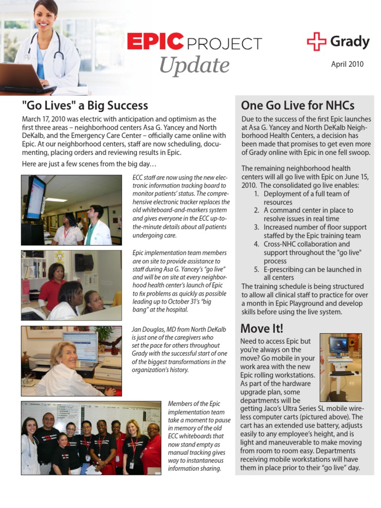 Epic Newsletter - April 2010 | PDF | Patient | Medicine