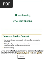 IP Addressing: (Ipv4 Addresses)