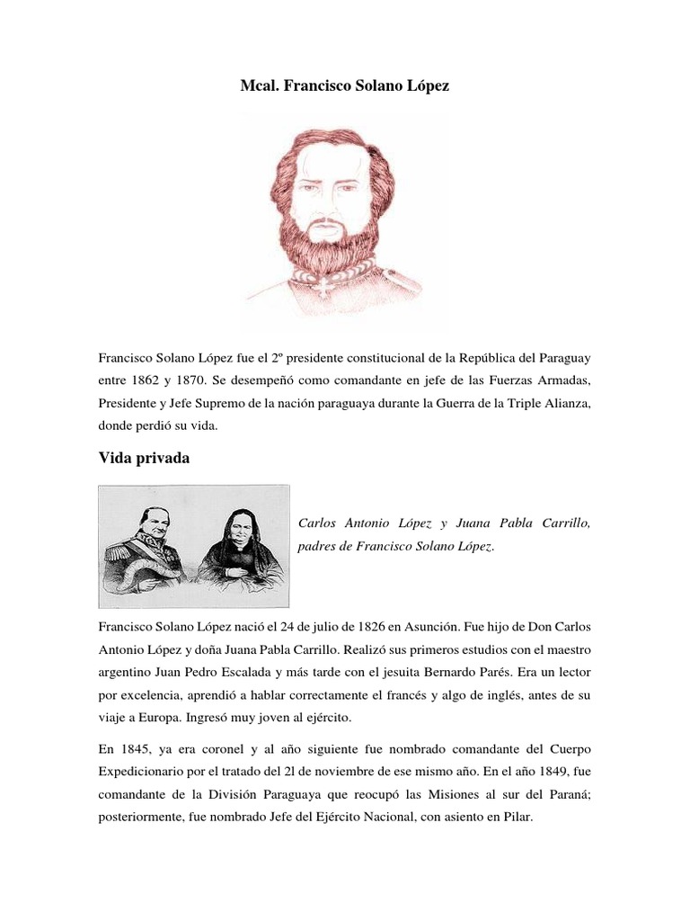 Mcal Francisco Solano Lopez | PDF | América del Sur | Agitación