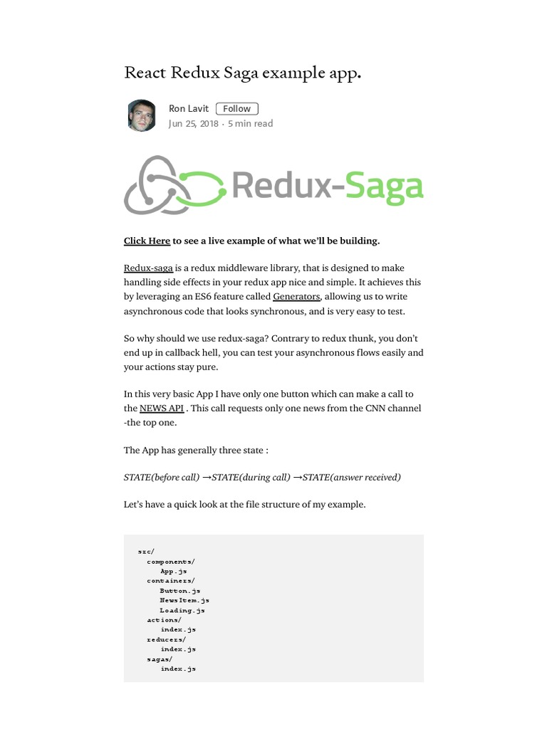 React Redux Saga Tutorial App | PDF | Computer Engineering | Software ...