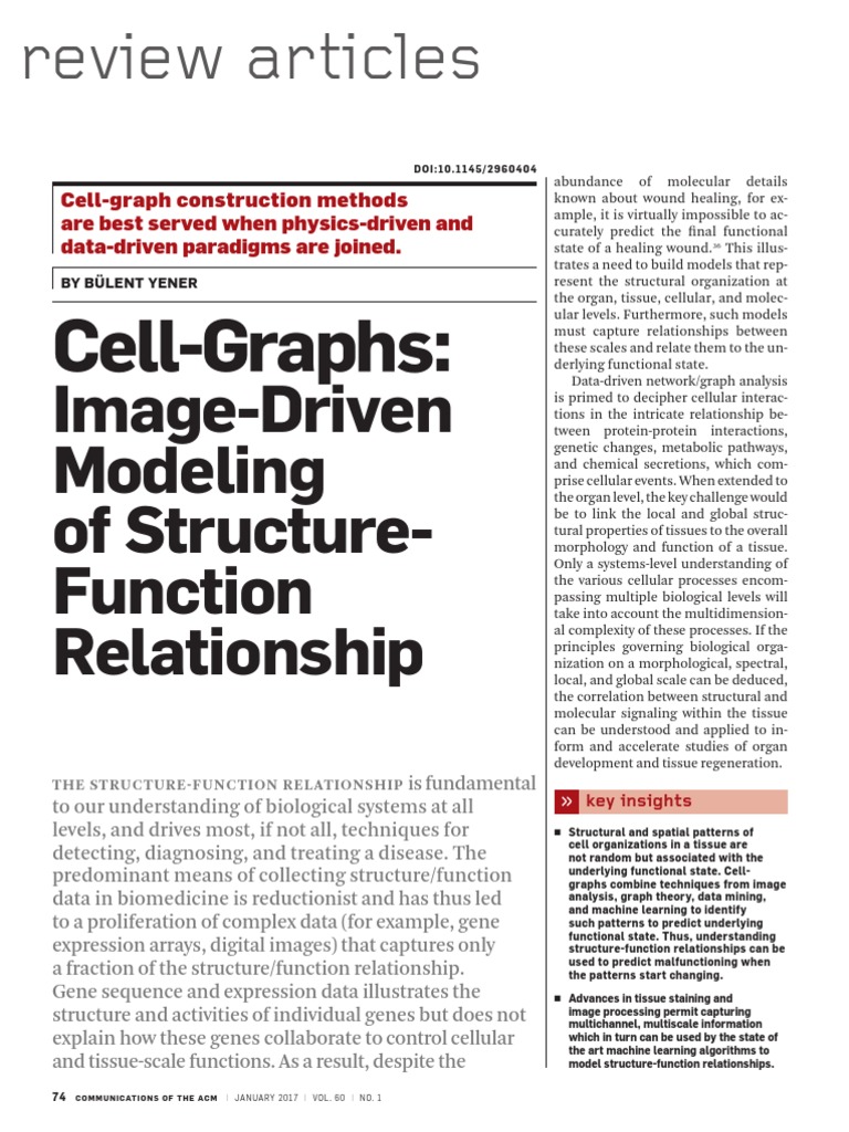 Cell-Graphs:: Image-Driven Modeling of Structure-Function Relationship ...