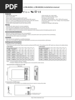 LCM-40 (DA), LCM-60 (DA) Installation Manual: Features