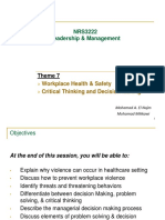 Workplace Violence, Decision Making