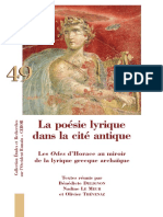 La Poesie Lyrique Dans La Cite Antique L PDF