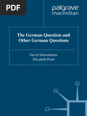 The German Question And Other German Questions West Germany Germany
