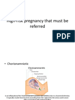 High-Risk Pregnancy That Must Be Referred