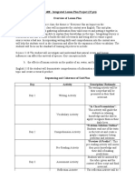 TLED 408 - Integrated Lesson Plan Project (15 PTS) Overview of Lesson Plan