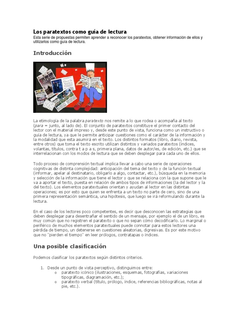 Los Paratextos Como Guía de Lectura | PDF | Cognición | Ciencia cognitiva