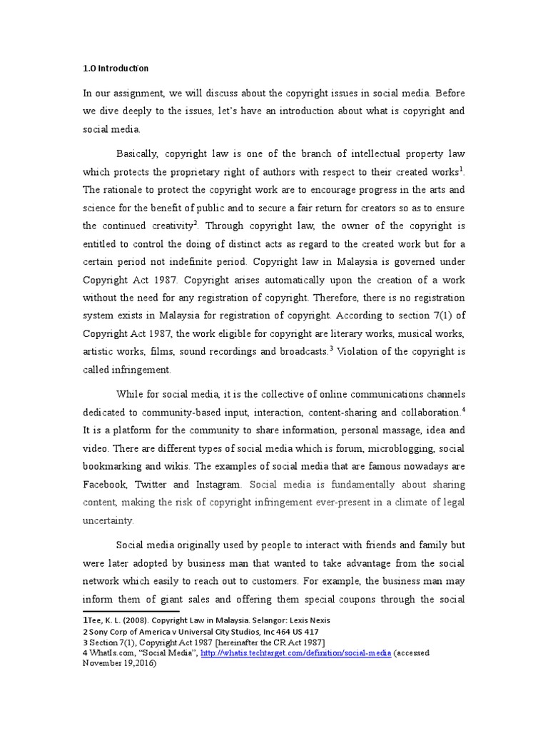 Introduction of Copyright | PDF | Social Media | Popular Culture ...