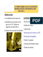 Estática - DCL 3D, E-De-E, Restricciones y Determinación Estática