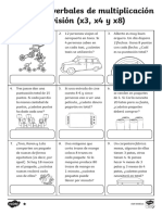 Problemas Verbales de Multiplicacion y Division Fichas de Actividad