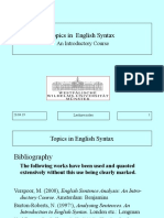 Topics in English Syntax: An Introductory Course