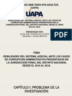 Diapositiva Sobre Debilidades Del Sistema Judicial Ante Los Casos de Corrupción Administrativa